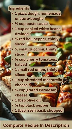 Pesto White Bean Vegetable Pizza Recipe by What Shall I Cook