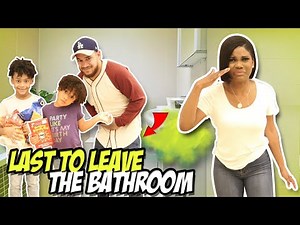 LAST TO LEAVE BATHROOM WINS $1,000 CHALLENGE!!