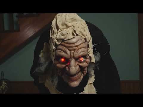 FUN3277 5ft Animated Greeter Old Lady Hag