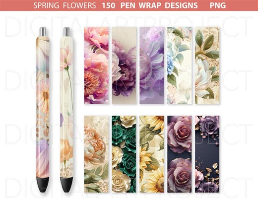 Flowers Pen Wraps PNG, Pen Wraps Bundle, Epoxy Resin Pens, Spring Png, Sublimation Png, Flowers Png, Sunflower Svg, Epoxy Pen Wraps, Ink Joy - Etsy
