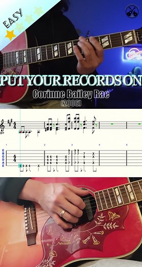 Put Your Records On Guitar Riff Tutorial