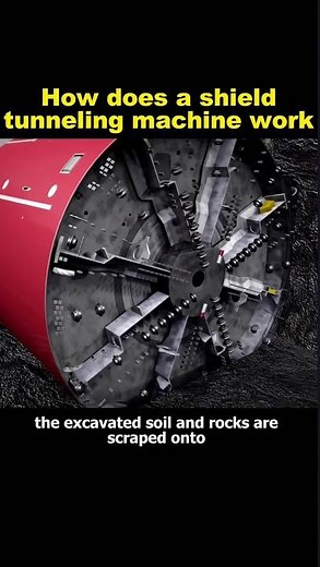 How does a shield tunneling machine work