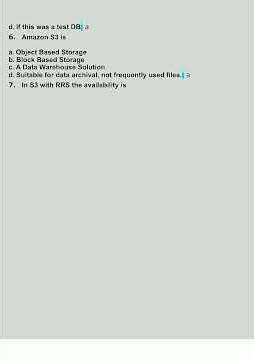 Aws Certified Solutions Architect Associate Test Questions And Answers 20222023Verified Answers By E