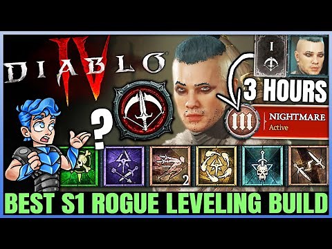 Diablo 4 - New Best Rogue Leveling Build - Season 1 FAST 1 to 50 - Skills Paragon Gear Guide!