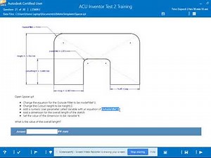 Gmetrix Autodesk Inventor Practice Test 2 #21