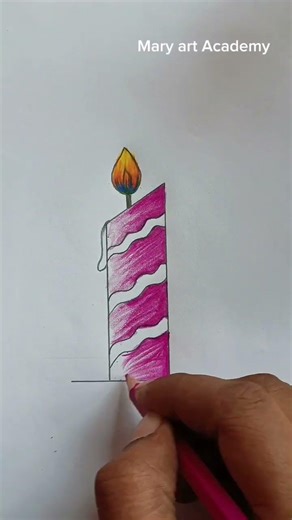 “Easy drawing with number. candle🕯🎨 drawing with number (1) pencil colour tutorial #ytshorts #foryou