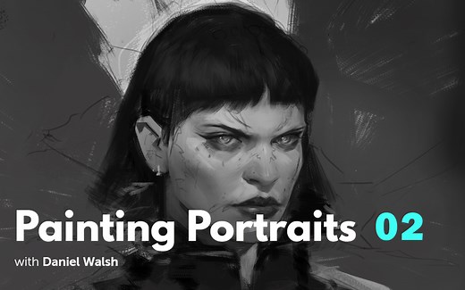 Daniel Walsh 肖像绘制课程第二周-人体头部结构（部分及无语音过程视频）