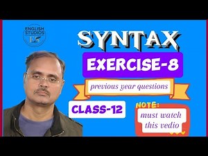 Syntax-8 (previous year questions)#english #education ##grammar