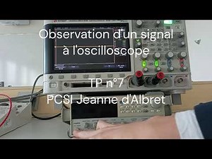 Observation d'un signal à l'oscilloscope