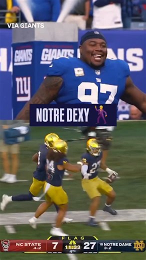 The “Sexy Dexy” makes an appearance in South Bend 😂 🎥 @nygiants | NBC Sports