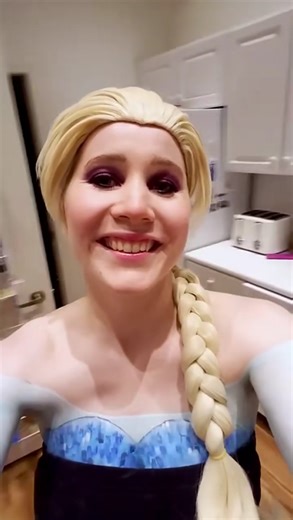 Elsa body paint transformation with a creative twist