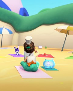 Mind’s in the clouds, foot’s still dancing ☁️✨🐇 ... 🎥: RoboGobo | Disney Jr.