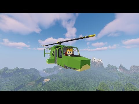 Minecraft Jurassic Park pt5: HELICOPTER!!! (JurassiCraft Mod 1.12.2)