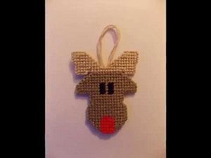 How to make Plastic Canvas Christmas Tree Reindeer Decoration