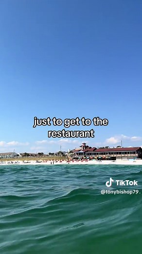 If you’re not sure if you are afraid of sharks… Just lay on your back and kick your feet to get to the restaurant and then you will know if you think that would attract a shark.