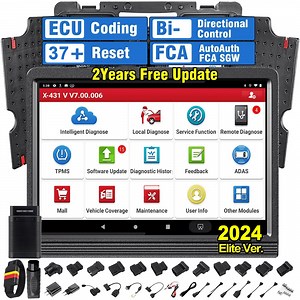 LAUNCH X431 V Pro 4.0 Car Diagnostic Scan Tool, OE-Level Full Systems Bidirectional Automotive Diagnostic Scanner with 37 Reset Functions, Online Coding
