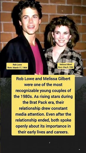 Rob Lowe & Melissa Gilbert: A Young Love Story That Defined the 1980s