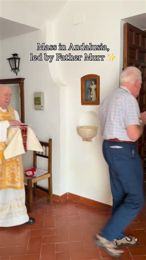 Celebrating Mass with Father Charles Murr in Andalusia, Spain — a moment that brought together faith, history, and the beauty of pilgrimage. 🇪🇸✨ #PilgrimageExperience #CatholicPilgrimage #Spain | ITV Pilgrimages