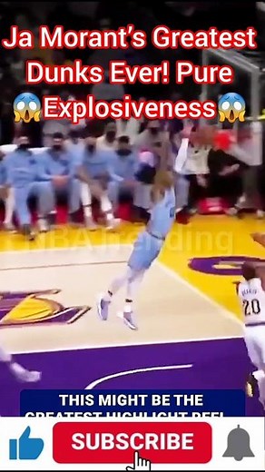 Ja Morant’s Greatest Dunks Ever! Pure Explosiveness! #shorts #nba NBATrending #nbastars #basketball