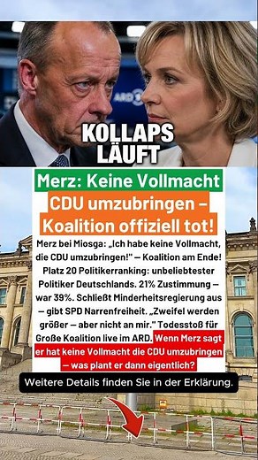 Merz live: Ich habe keine Vollmacht die CDU umzubringen — was?! #deutschland #merz