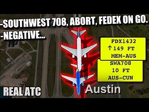 FedEx Boeing 767 in NEAR COLLISION with Southwest Airlines Boeing 737. REAL ATC