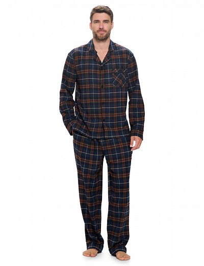 Watch Men’s Flannel Long Sleeve Button Down Pajamas Set Plaid on Amazon Live