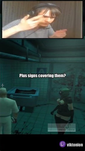 weird woman in a meat factory