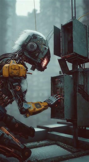 Robot Walking a Skyscraper Beam — Real or AI?