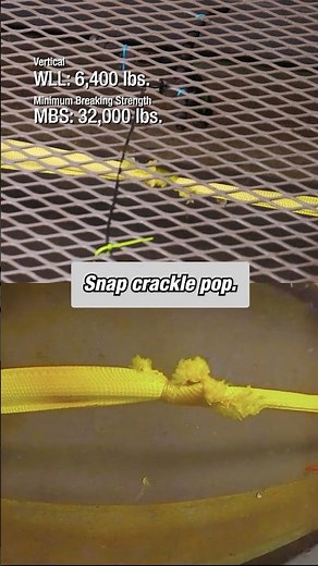 Never Knot Your Web Sling (Break Test) #rigging #liftingslings #materialhandling