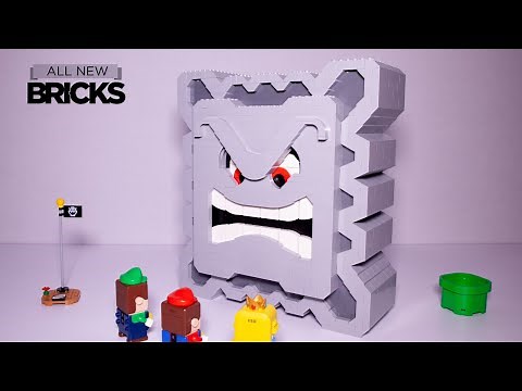 Lego Super Mario Thwomp Life-Sized Angry Block Speed Build by Bricker Builds