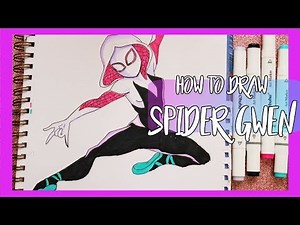 How to Draw SPIDER GWEN from Sony Animation's INTO THE SPIDERVERSE