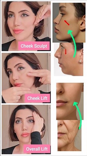 Lift Sagging Cheeks in 3 Minutes | Face Yoga for a Sculpted Face ✨️😍👍