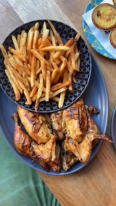 Presenting the Festive Feast Platter: whole chicken, garlic bread, fries, XL spiced rice, and 4 Natas. Feeds 4, priced at $51.99. Jingle all the taste buds ❤️‍🔥. | Nando's