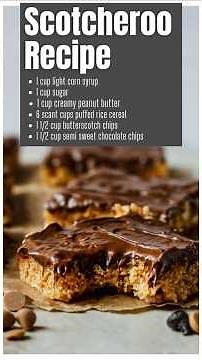 Classic Scotcheroos Recipe #dessert #easydessert