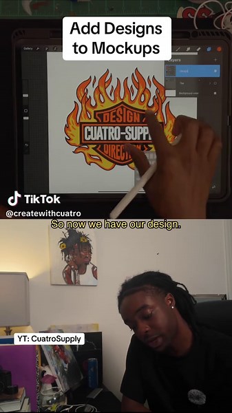 Agregar diseños a mockups en Procreate