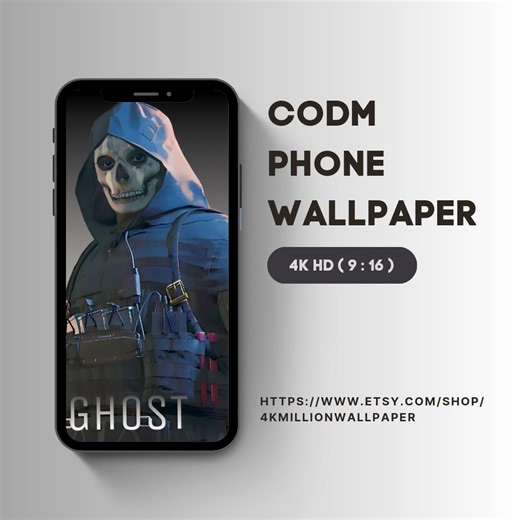 CODM Ghost Azrael 4K HD Wallpaper | Phone Lock Screen (digital Download) - Etsy UK