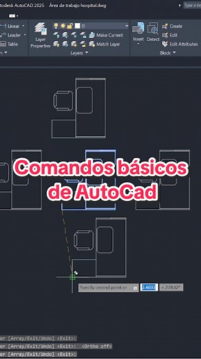 Comandos básicos de AutoCad: Mover, Copiar y Girar