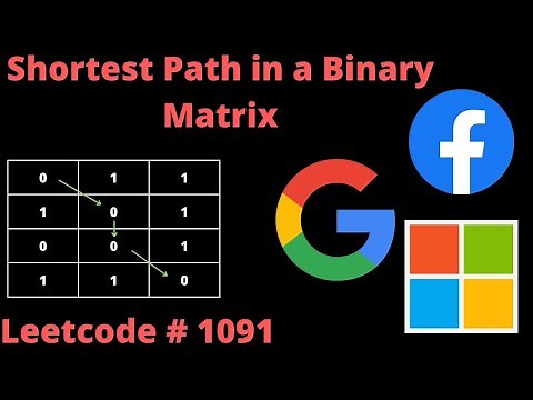 SHORTEST PATH IN A BINARY MATRIX | LEETCODE 1091 | PYTHON BFS SOLUTION