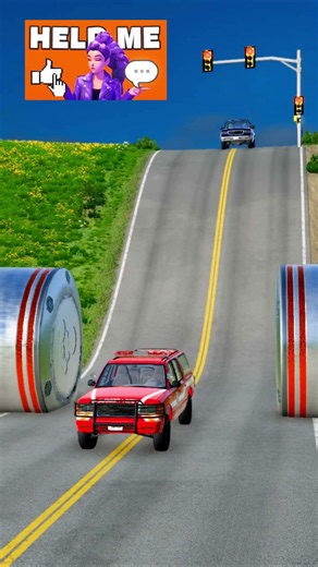 Insane Crash at Full Speed! 💥🚗#BeamNG #Crash #CarCrash #Gaming #BeamNGDrive