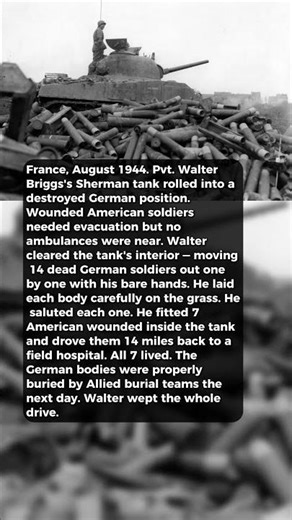 A Tank Driver Moved 14 Bodies to Make Room for Wounded #short #history #ww2