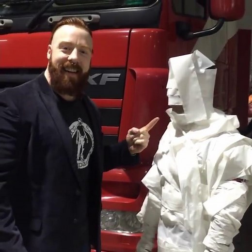 Sheamus arrives to O2 Arena for match no. 4 in a Best of Seven Series against Cesaro