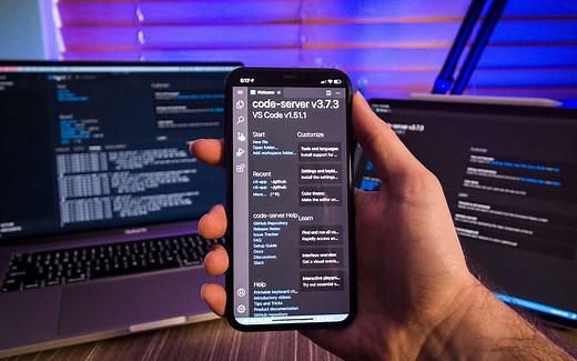 大神教你在手机上配置VS Code写编程，你学fei了吗？