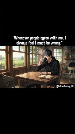 "Whenever people agree with me, I always feel I must be wrong."-Oscar wilde #anime