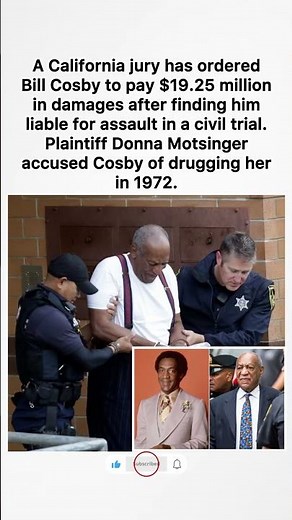 Bill Cosby Ordered To Pay $19.25 Million In Civil Trial! 🚨 #billcosby #celebritynews #shortsvideo