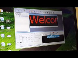 Cara setting led running text moving sign