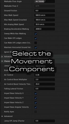 Unreal Engine Tip #6: How to make your character jump higher #gamedev #ue5 #unrealengine