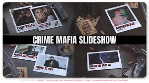 https://1.envato.market/551Xrj https://1.envato.market/9Lybky The Criminal Mafia Investigation Slideshow is a fully customizable After Effects project. You can use it as a screensaver for a TV program, as a promo video for video games, board games, military commercials, detective films, investigative journalism, documentaries or cinematic presentations. Adjust a number of elements such as polaroid photos, documents, magazines, newspapers, and enter any headlines you need. Perfect for cinematic m