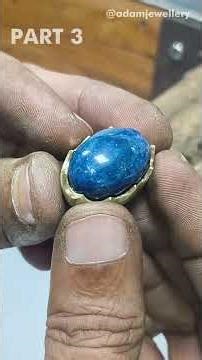 Blue Lapis Ring Making |Part-03#lapislazuli #silverring #handmadejewelry #jewelrymaking #ringmaking