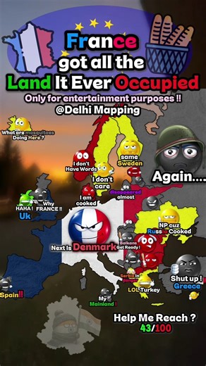 France Got All The It Occupied. #Shorts #Delhi mapping #france