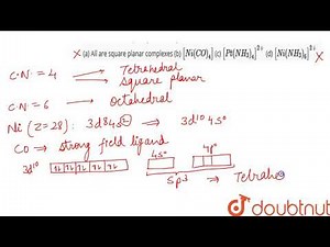 Square planar complexes are formed by `d^(8)` ions with strong field ligands The crystal